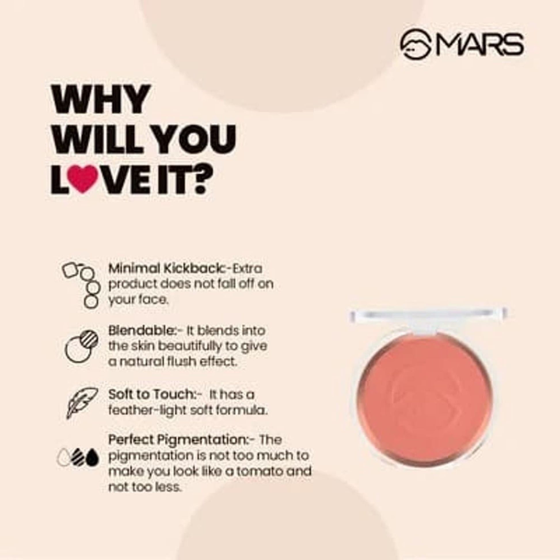 MARS Cosmetics Flush Of Love Face Blusher - 7 - Distacart