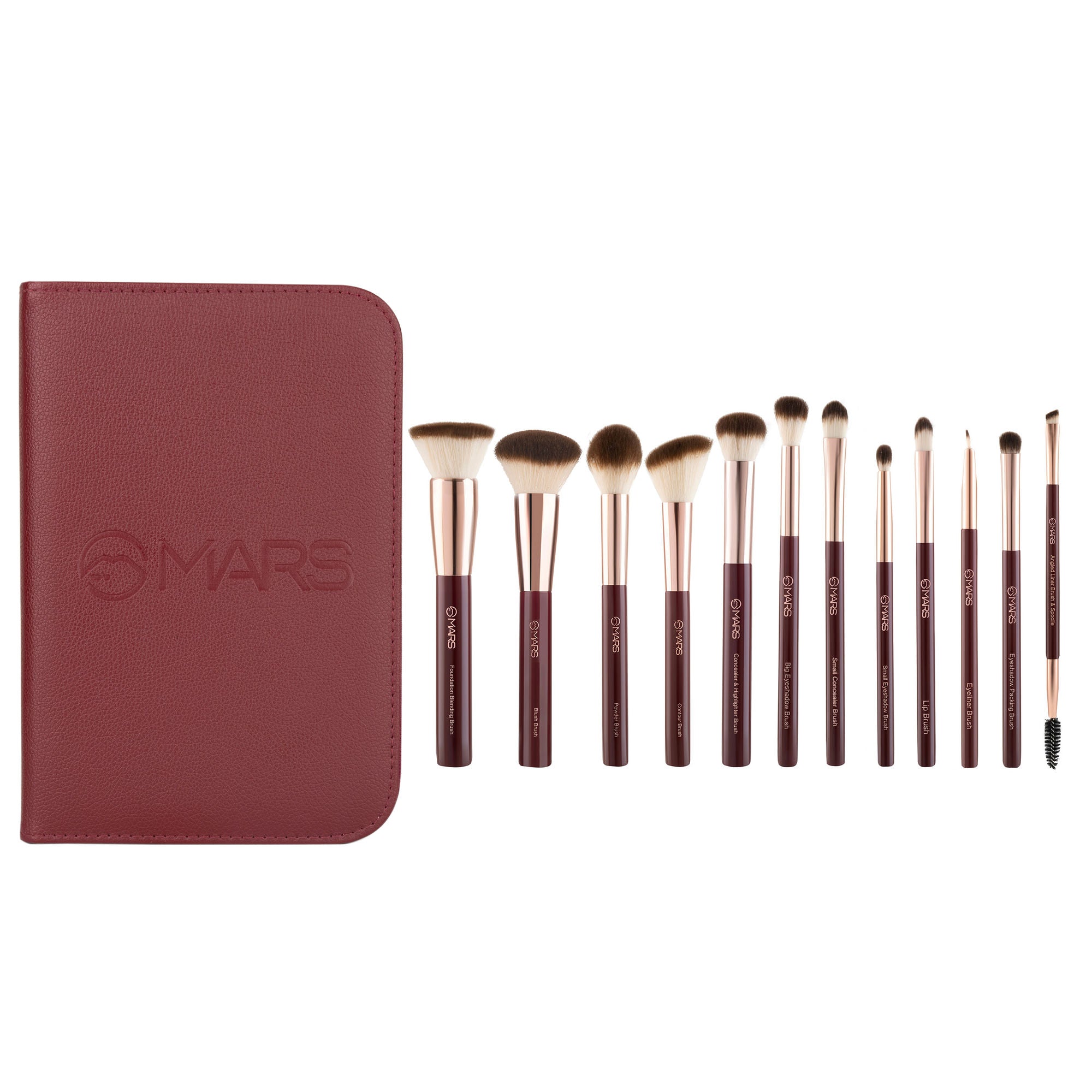 MARS Cosmetics Professional Makeup Brush - Set Of 12 - Distacart