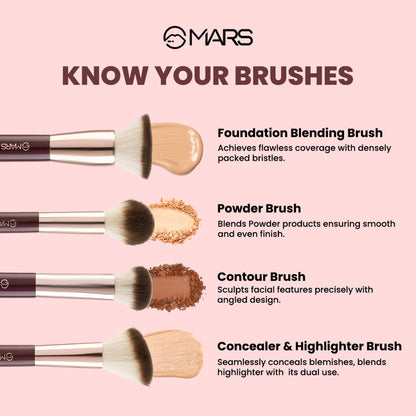 MARS Cosmetics Professional Makeup Brush - Set Of 12 - Distacart