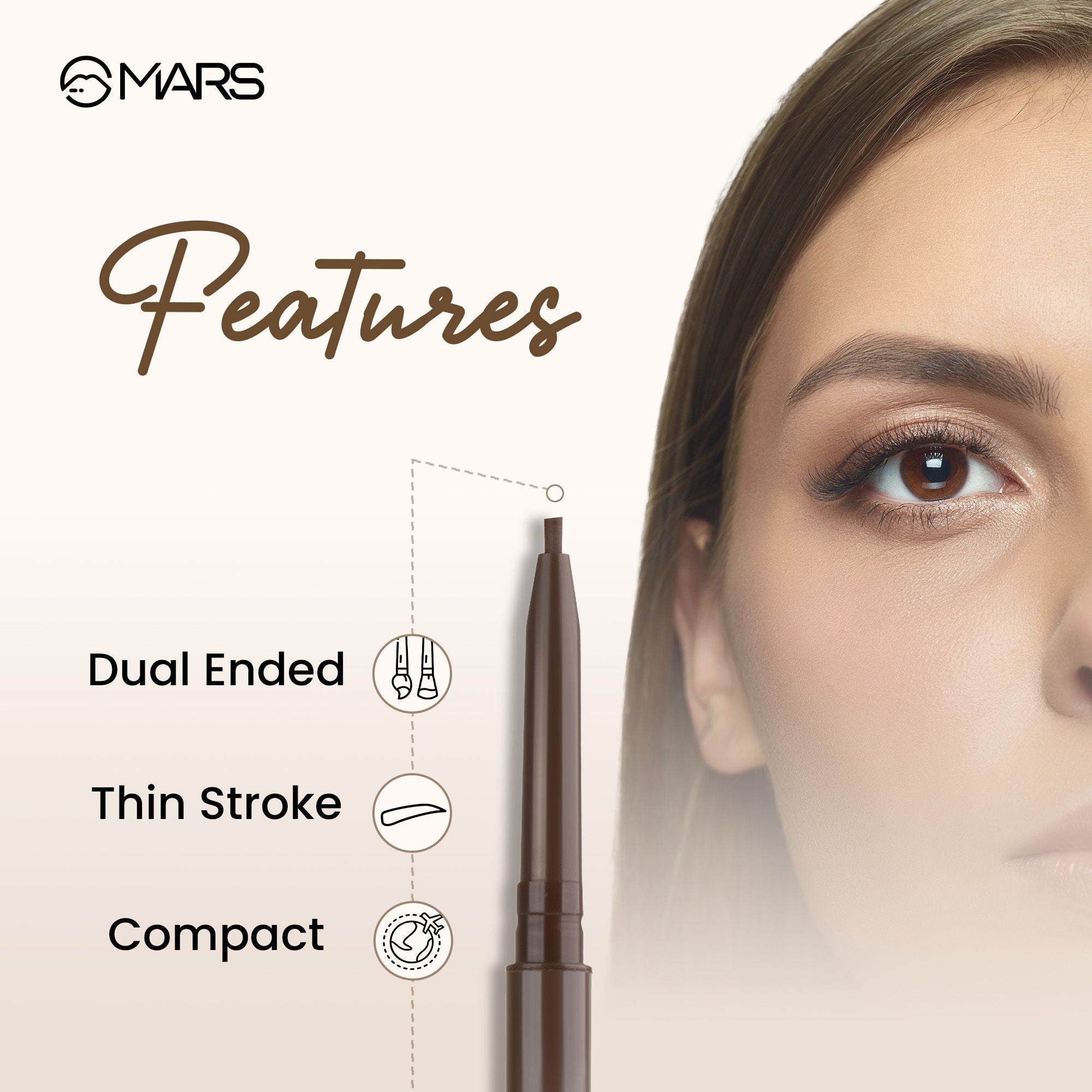 MARS Cosmetics Oh Brow Eyebrow Pencil - Dark Brown - Distacart
