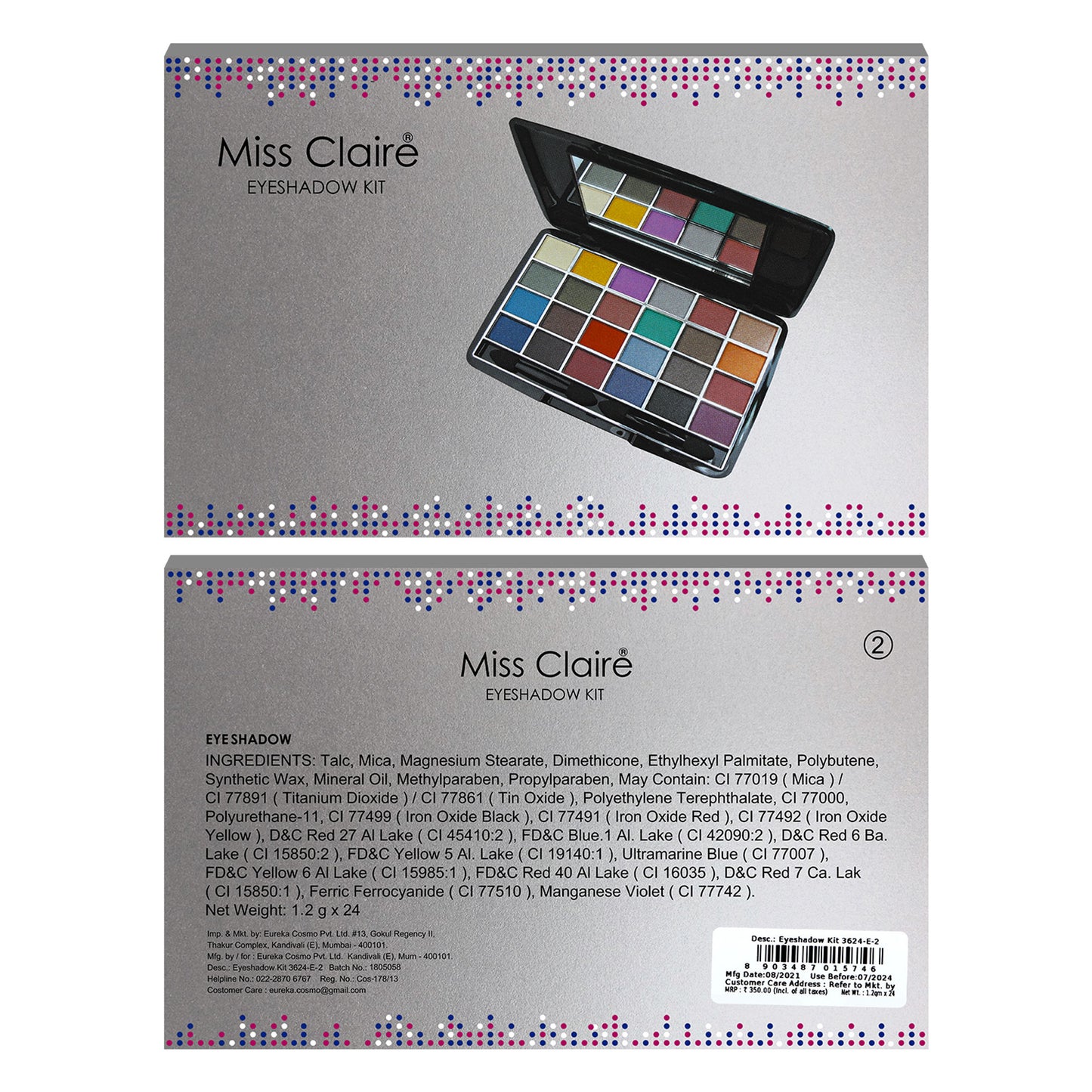 Miss Claire Eyeshadow Kit - 3624-E-2 - Distacart