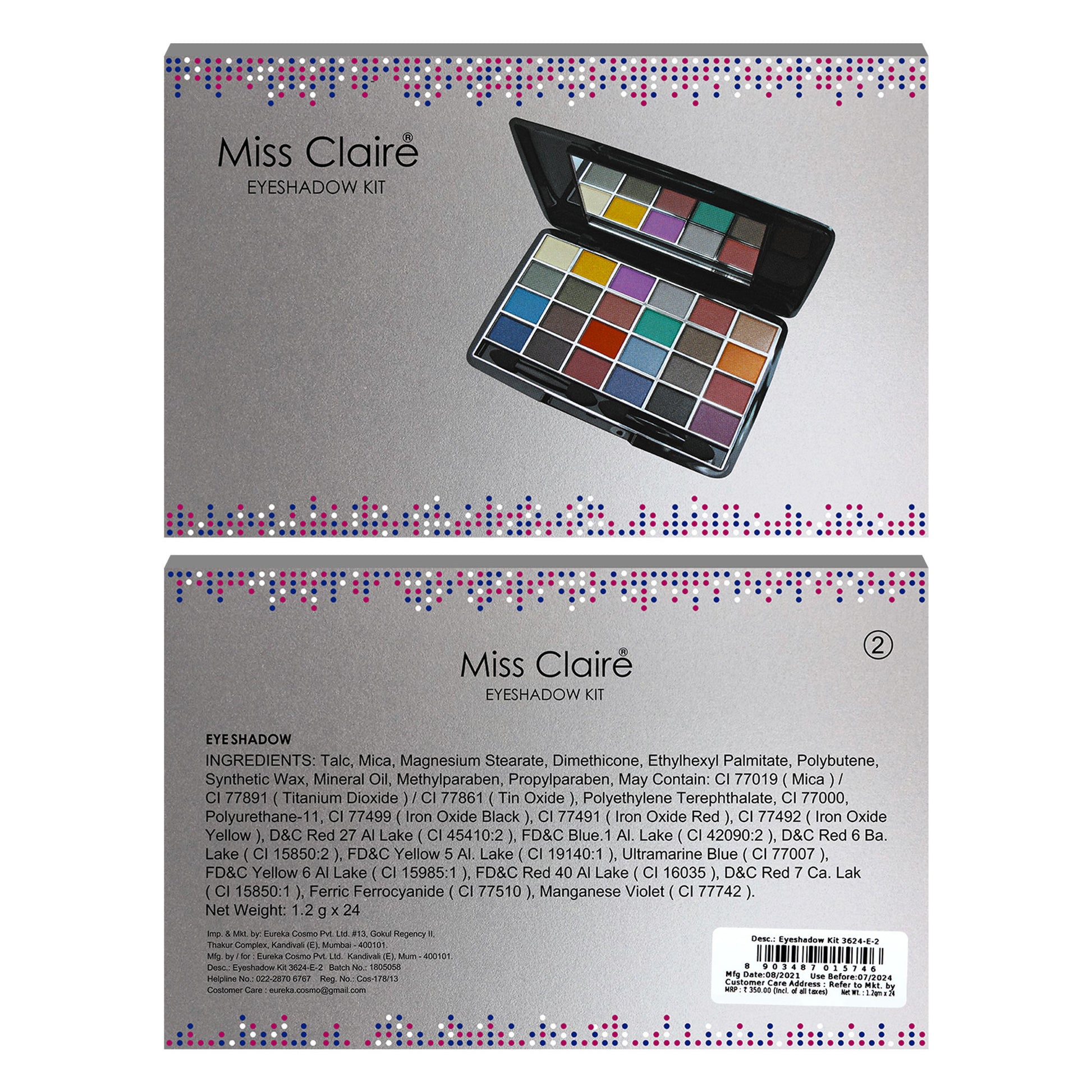 Miss Claire Eyeshadow Kit - 3624-E-2 - Distacart