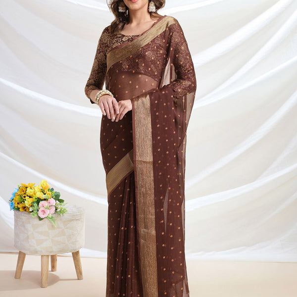 Mitera Floral Printed Ready to Wear Saree - Distacart