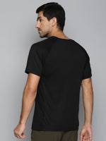 Thumbnail for Alcis Men Black Slim Fit Running T-shirt - Distacart