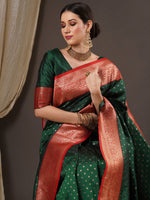 Thumbnail for Anouk Zari Silk Blend Banarasi Saree - Distacart