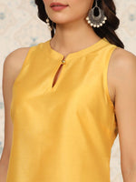 Thumbnail for Ode by House of Pataudi Mandarin Collar Kurta With Palazzos - Distacart