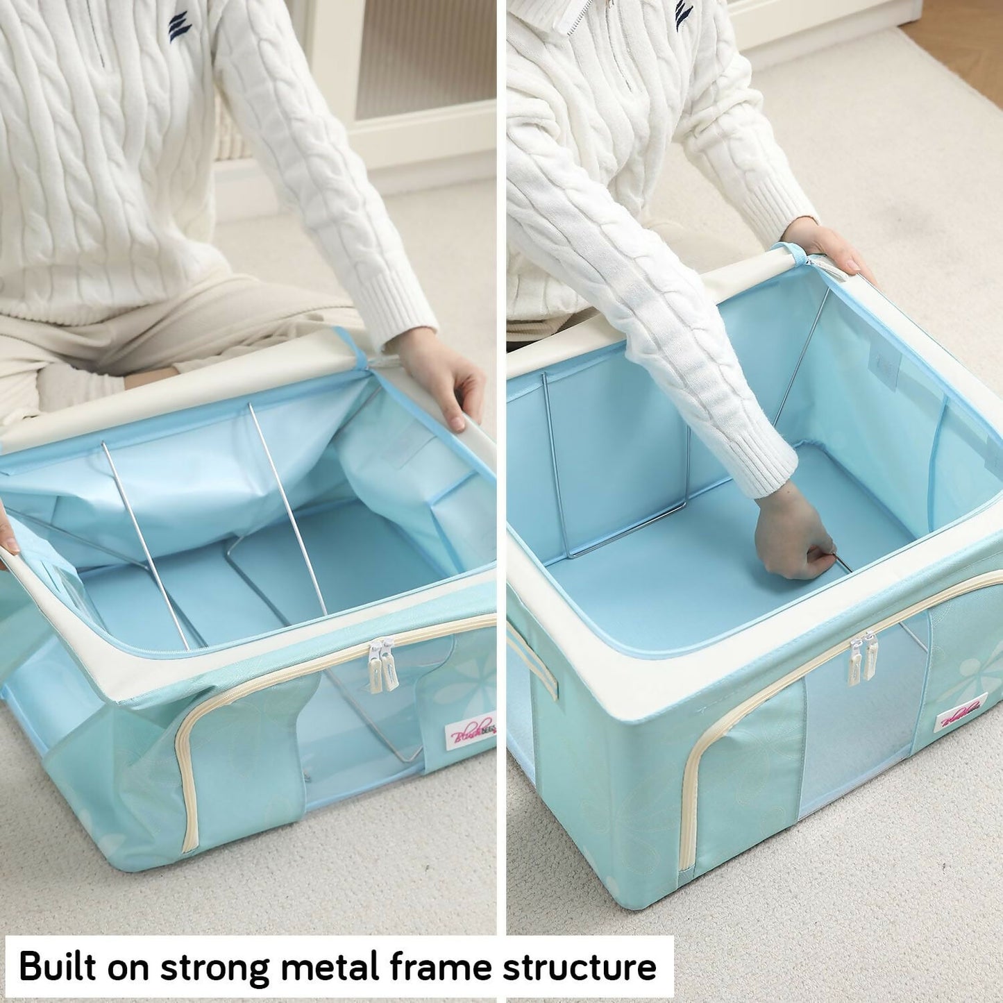BlushBees Living Box - Wardrobe Organizer, Storage Boxes for Clothes with Zip - Dista