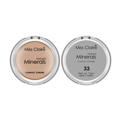 Miss Claire Natural Mineral Compact Powder - 33 - Distacart