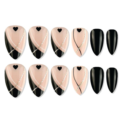 shills professional reusable press on nails almond spn690