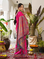 Thumbnail for Astita Pink Soft Silk Saree - Distacart