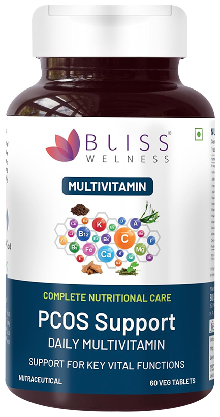 bliss welness pcos support daily multivitamin veg tablet