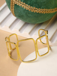 Thumbnail for NVR Women Gold-Plated Western Cuff Bracelet - Distacart