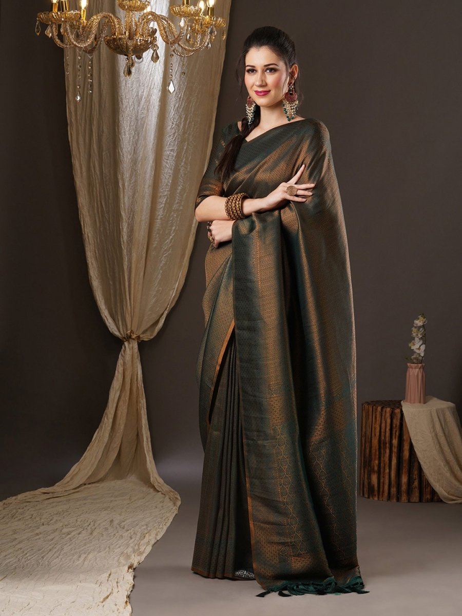 Anouk Ethnic Motifs Zari Pure Georgette Kanjeevaram Saree - Distacart