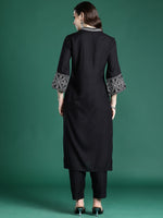 Thumbnail for Indo Era Ethnic Motifs Embroidered Regular Kurta with Trousers