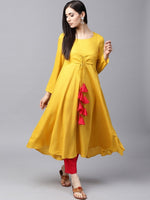 Thumbnail for Aks Women Tasseled Anarkali Kurta - Distacart