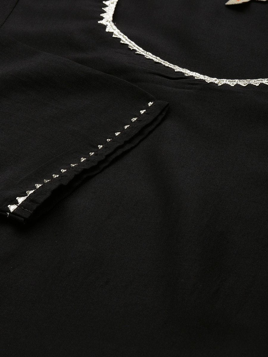 Anouk Regular Solid Kurta With Trousers & With Printed Dupatta - Distacart