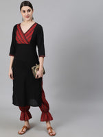 Thumbnail for Aks Ethnic Motifs Yoke Design Pure Cotton Kurta And Trousers - Distacart