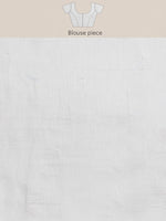 Thumbnail for Anouk White Embellished Beads & Stones Organza Saree - Distacart