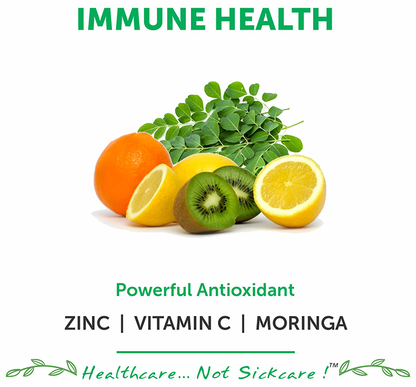 bliss welness immune health zinc vitamin c moringa veg tablet