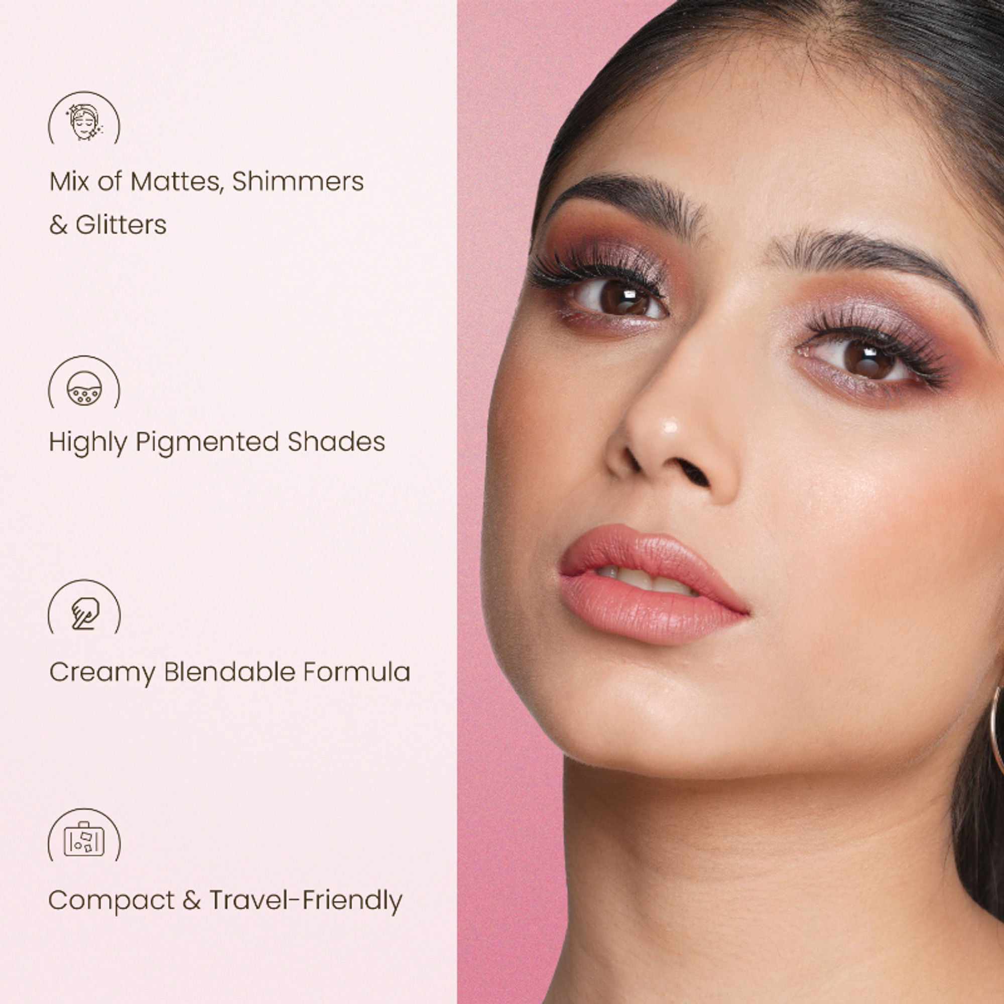 Swiss Beauty Lustre Eyeshadow Palette - 1 Rose N Petals - Distacart