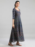 Thumbnail for AURELIA Printed Georgette Ethnic Maxi Dress