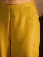 Thumbnail for Indo Era Yellow Paisley Embroidered Regular Straight Kurta With Trousers & Dupatta