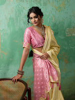Thumbnail for Shree Shyam Fashion Yellow Linen Cotton Saree - Dista