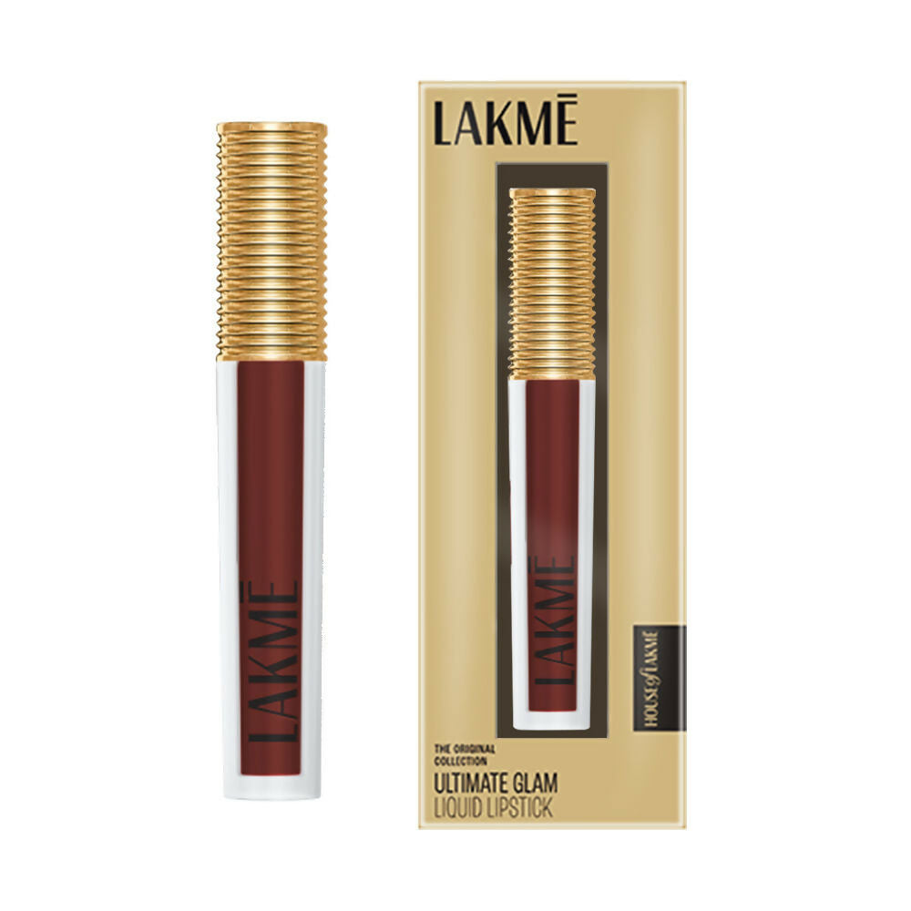 Lakme Ultimate Glam Matte Liquid Lipstick - Brown Espresso - Distacart