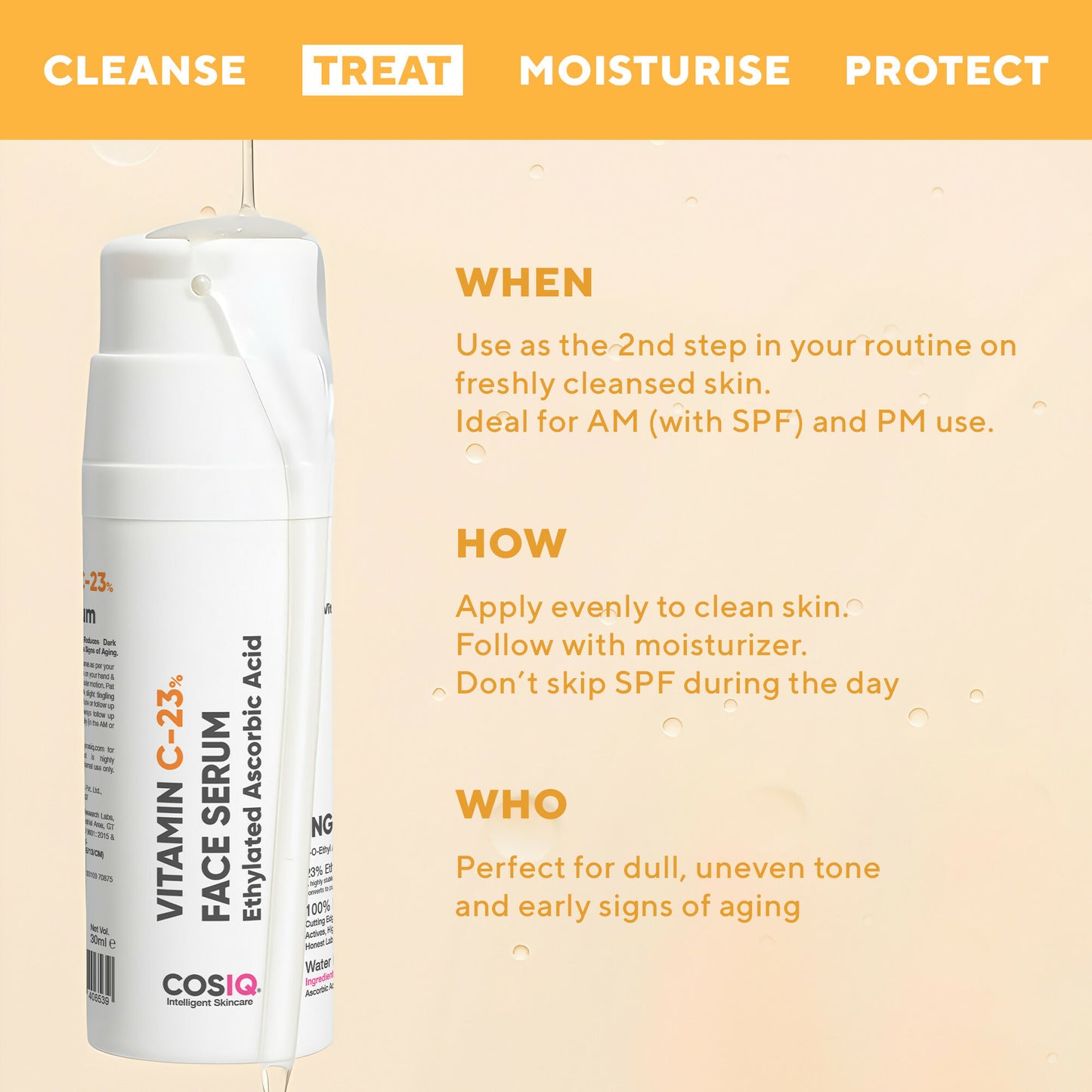Cos-IQ Vitamin C-23% Face Serum - Distacart