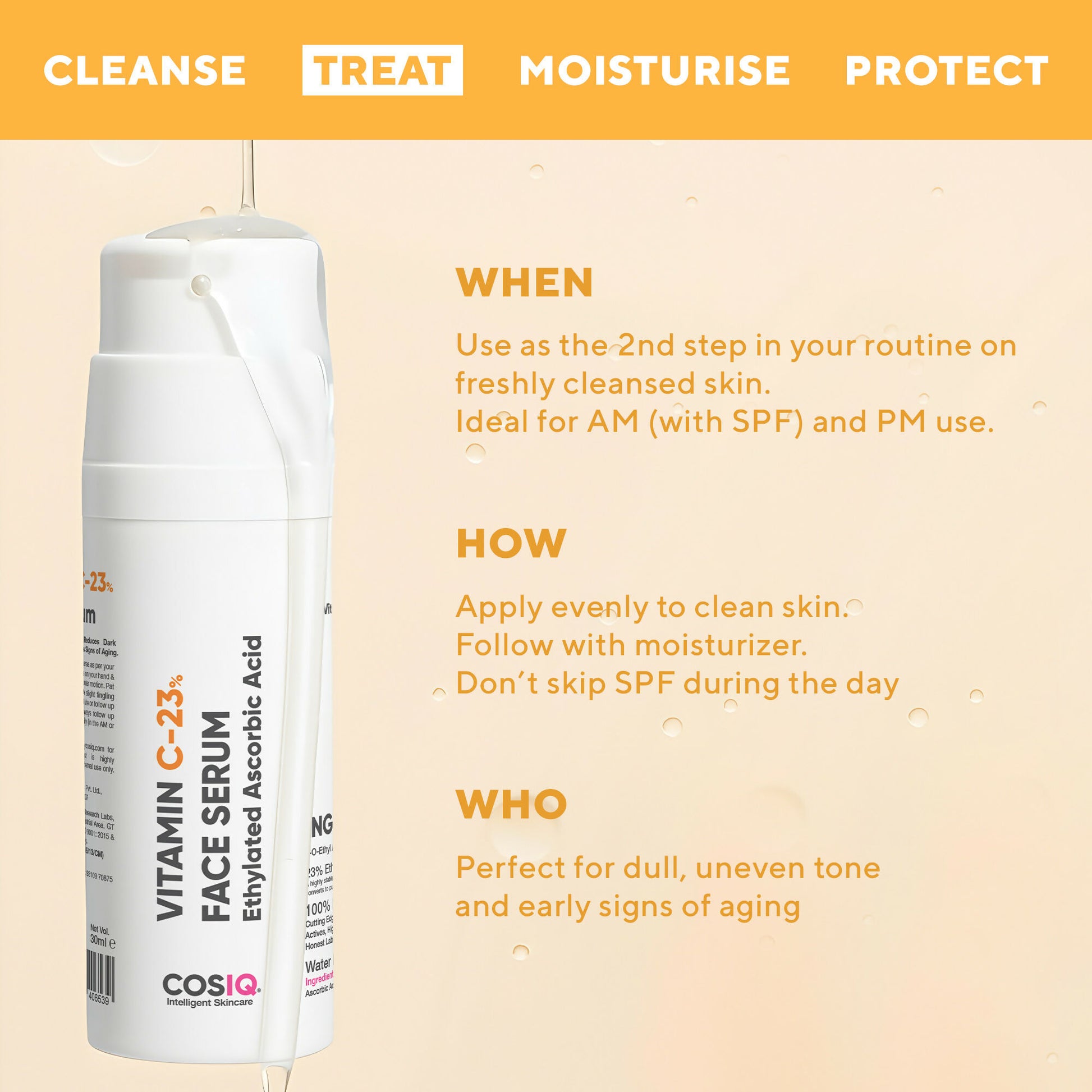 Cos-IQ Vitamin C-23% Face Serum - Distacart