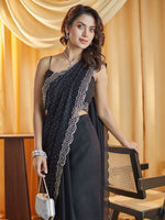 Thumbnail for kasee Beads and Stones Silk Blend Saree - Distacart