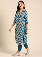 Thumbnail for Anouk Ethnic Motifs Printed Regular Kurta with Trousers - Distacart