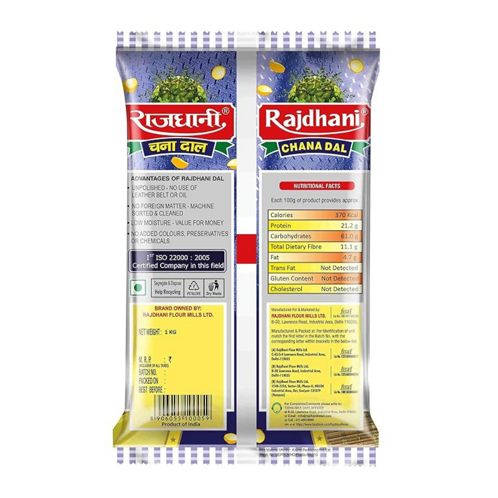 Rajdhani Unpolished Premium Chana Dal - Distacart