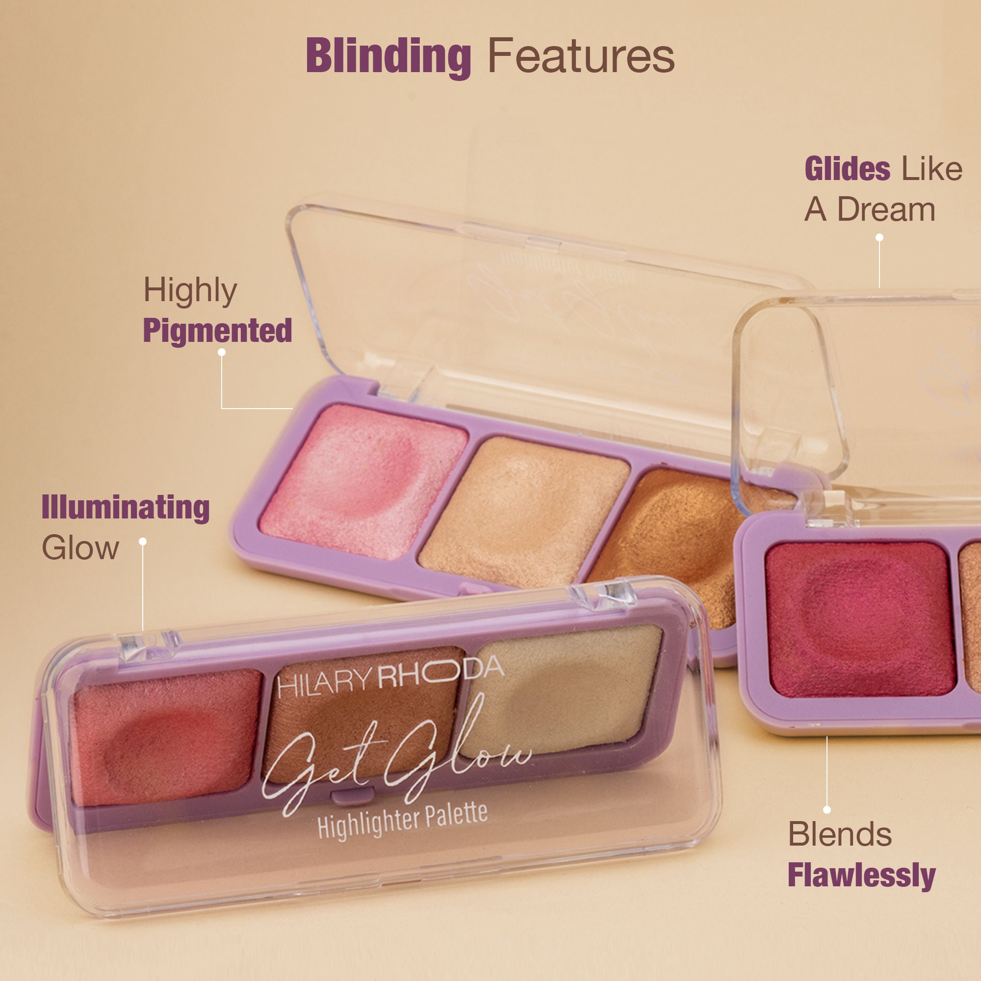 Hilary Rhoda Get Glow Highlighter Palette - 04 - Distacart