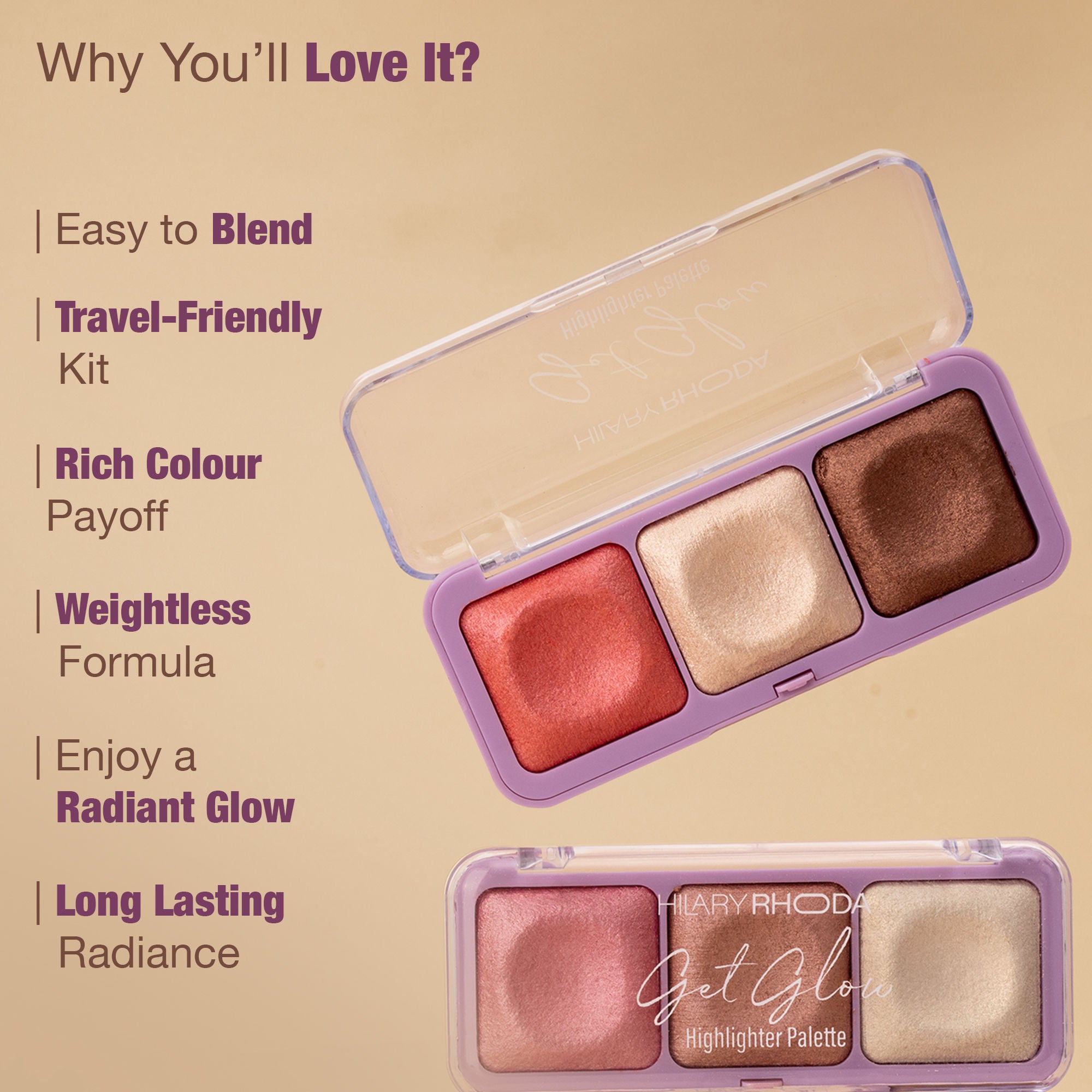 Hilary Rhoda Get Glow Highlighter Palette - 04 - Distacart