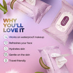 Thumbnail for Hilary Rhoda One Swipe Waterproof Makeup Remover Wipes - Distacart