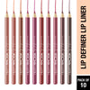Hilary Rhoda Lip Definer Matte Lip Liner - Set Of 10