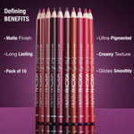 Thumbnail for Hilary Rhoda Lip Definer Matte Lip Liner - Set Of 10 - Distacart