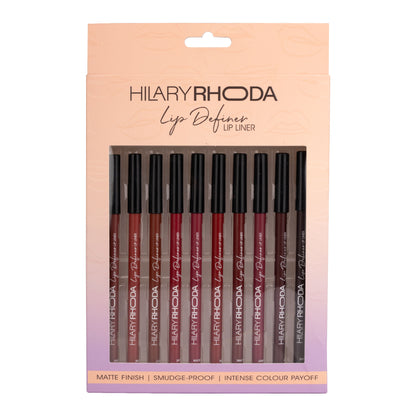 Hilary Rhoda Lip Definer Matte Lip Liner - Set Of 10 - Distacart