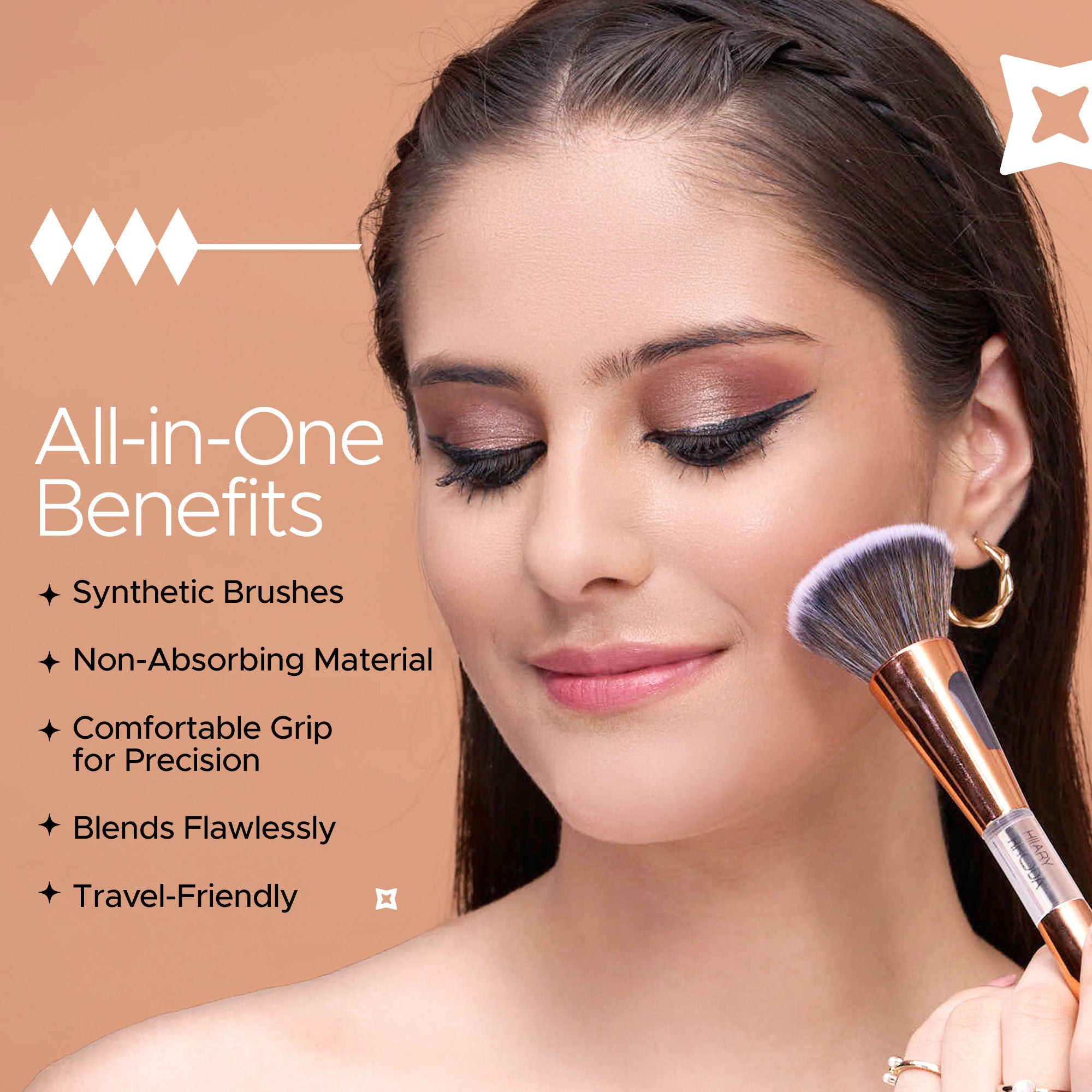 Hilary Rhoda All-Rounder 4 In 1 Brush For Makeup - Distacart