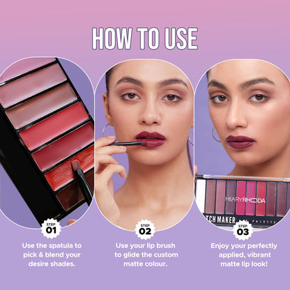 Hilary Rhoda Match Maker Waterproof Lip Palette - Mood Changer 01 - Distacart