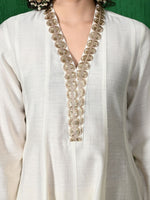 Thumbnail for Sangria Sequinned V-Neck Anarkali Kurta