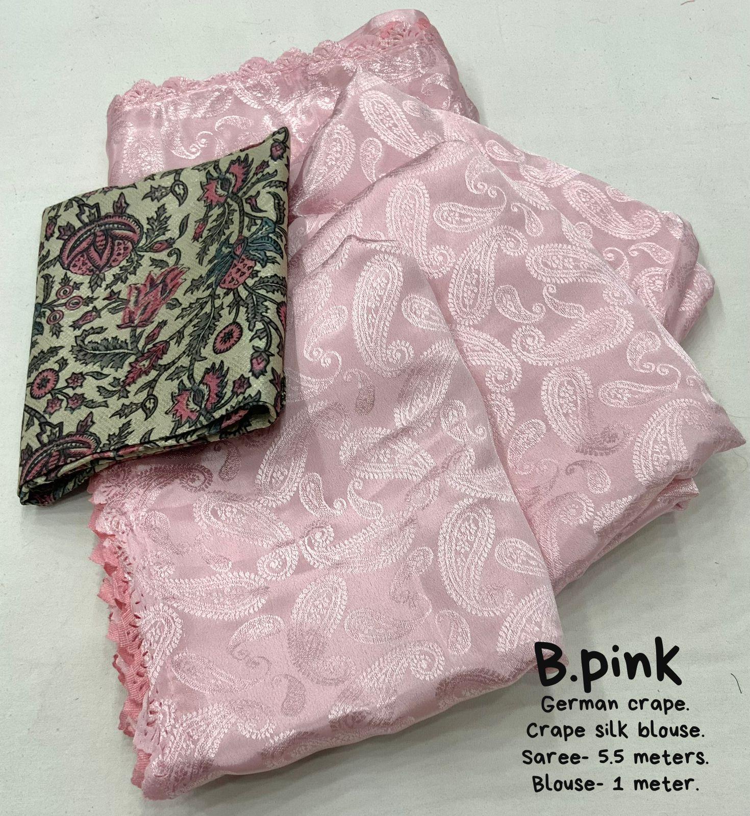 Pink Poly Silk Ethnic Motifs Saree with Unstitched Blouse - A2M
