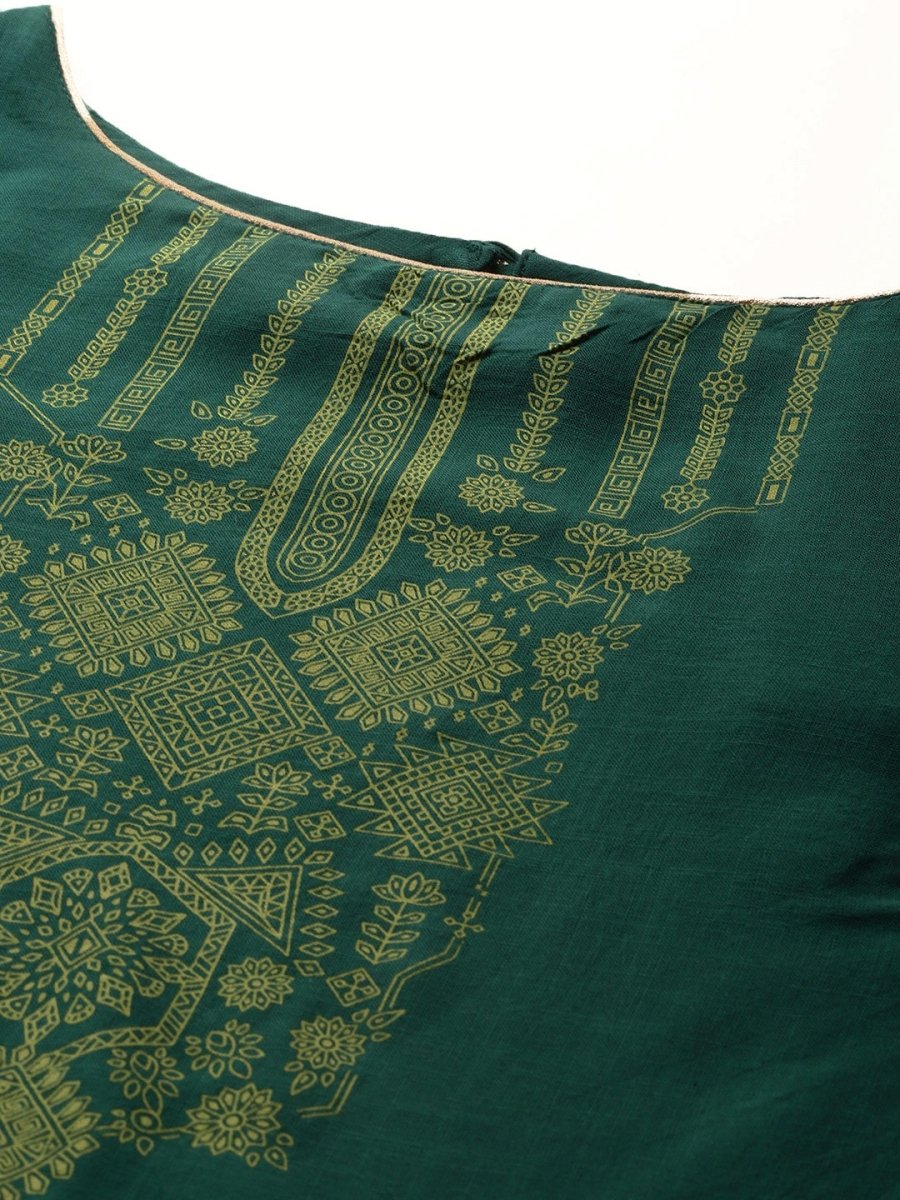 All About You Ethnic Motifs Print Kurta with Trousers & With Dupatta - Distacart