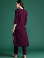 Thumbnail for Indo Era Ethnic Motifs Embroidered Sequinned Kurta with Trousers