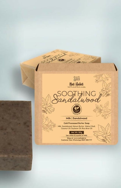 Nat Habit Cold Processed Soothing Sandalwood Soap - Distacart