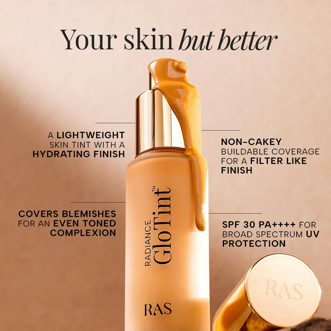 Ras Radiance GloTint 7-in-1 Serum Skin Perfector SPF 30 PA ++++ Skin Tint Foundation-Taupe - Distacart