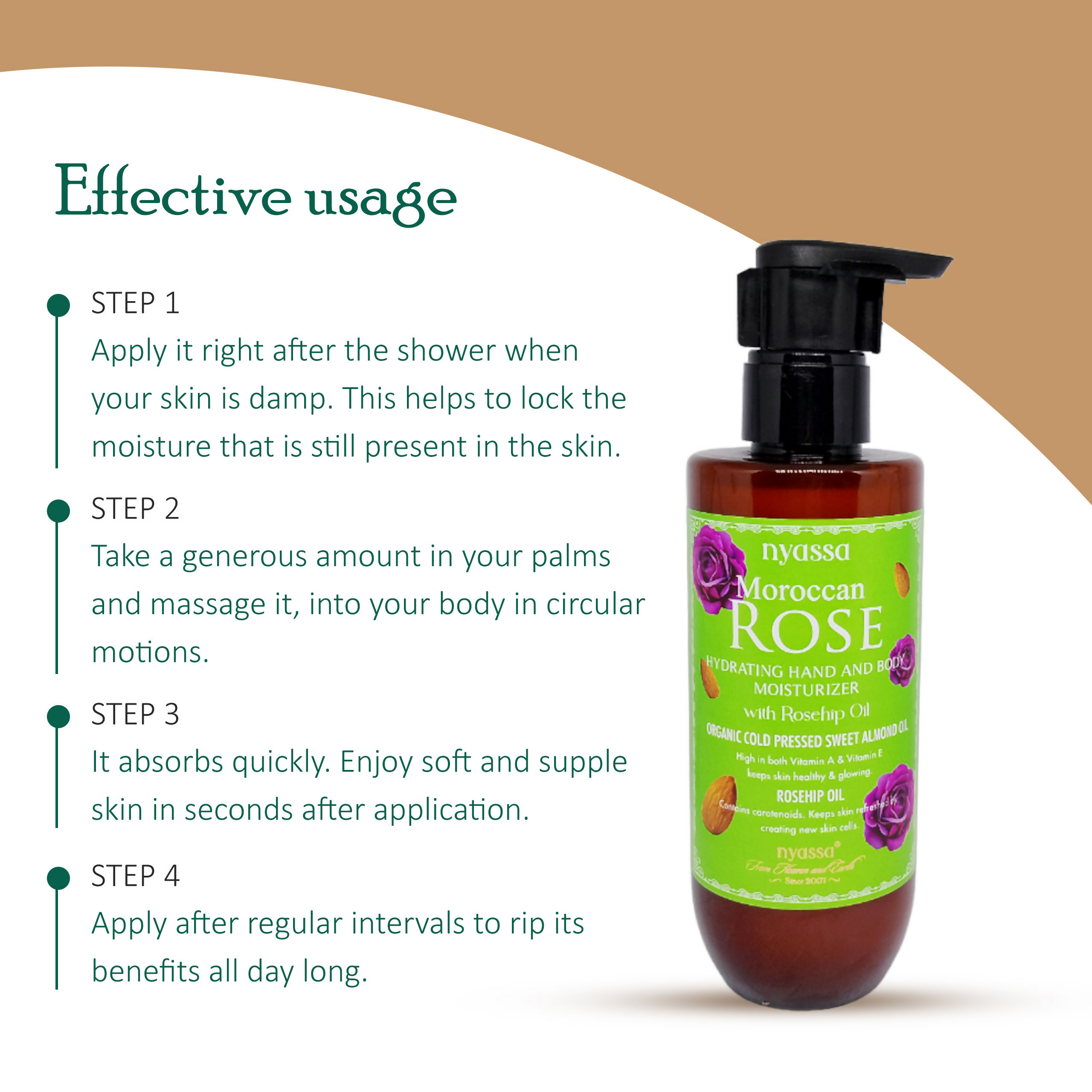 Nyassa Moroccan Rose Hand And Body Moisturizer - Dista