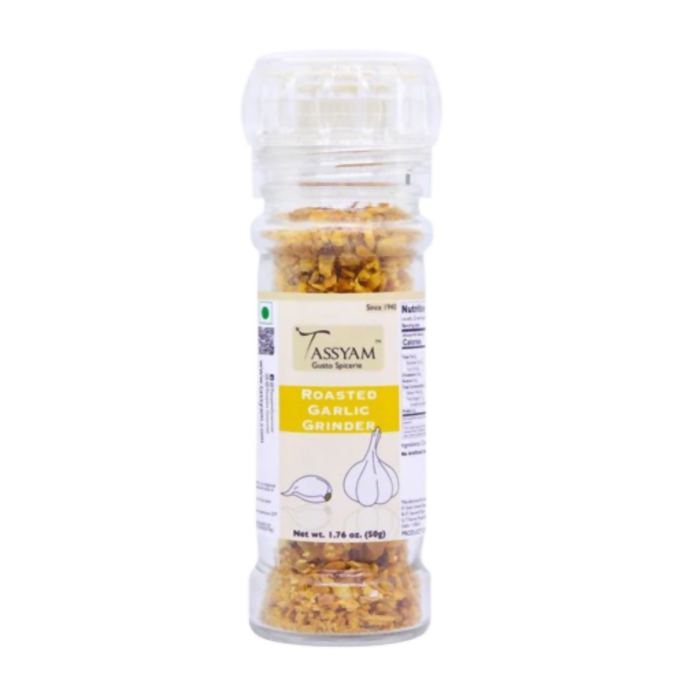 Tassyam Organics Roasted Garlic Pods Grinder Bottle - Distacart