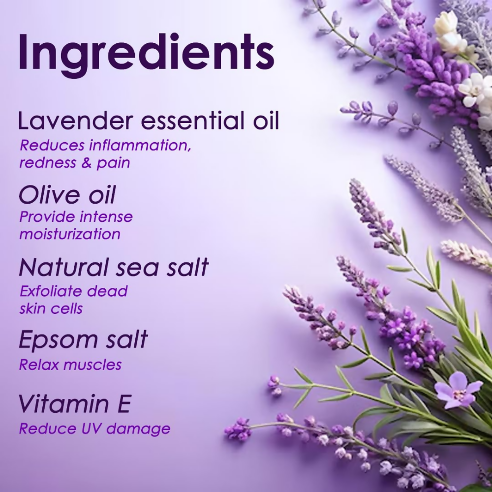 VedicAyurveda Dead Sea Salt and Lavender Bath Salt - Dista